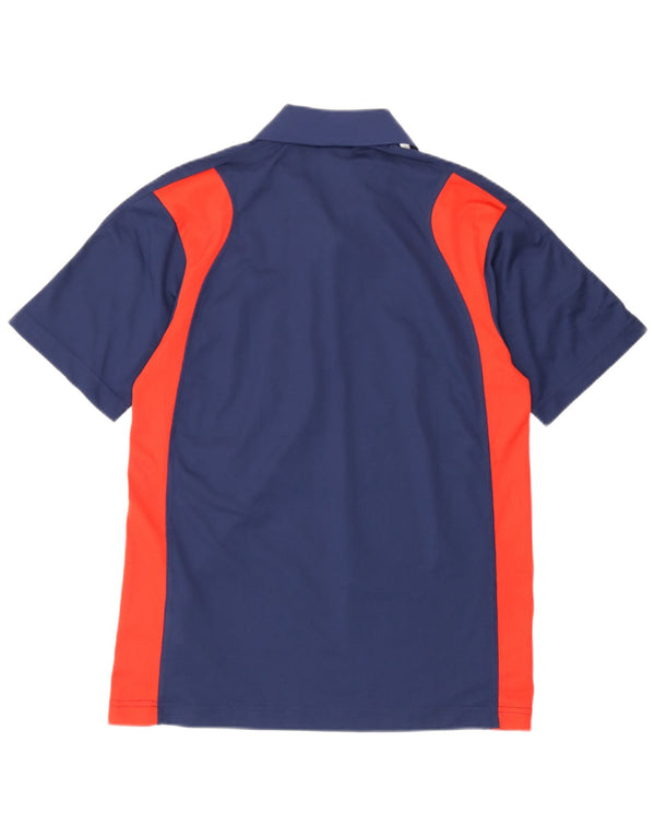 Adidas Grafisk Polo Shirt til mænd UK 34/36 Small Navy Blue Colourblock