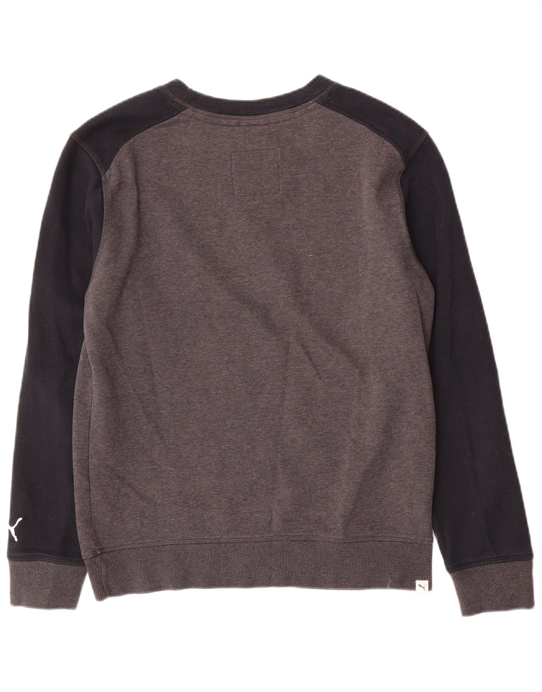 Puma Herre Grafisk Sweatshirt Jumper Lille Grå Colourblock Bomuld