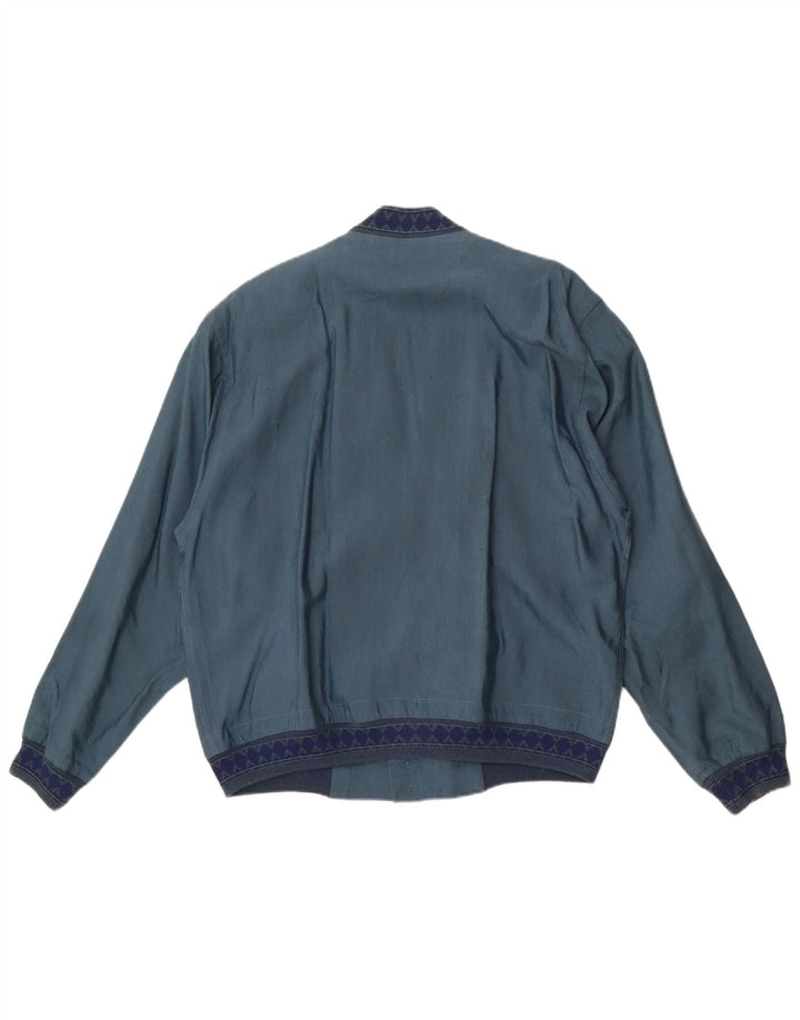 Bignami Bomberjakke til mænd IT 48 Medium Blue Linen