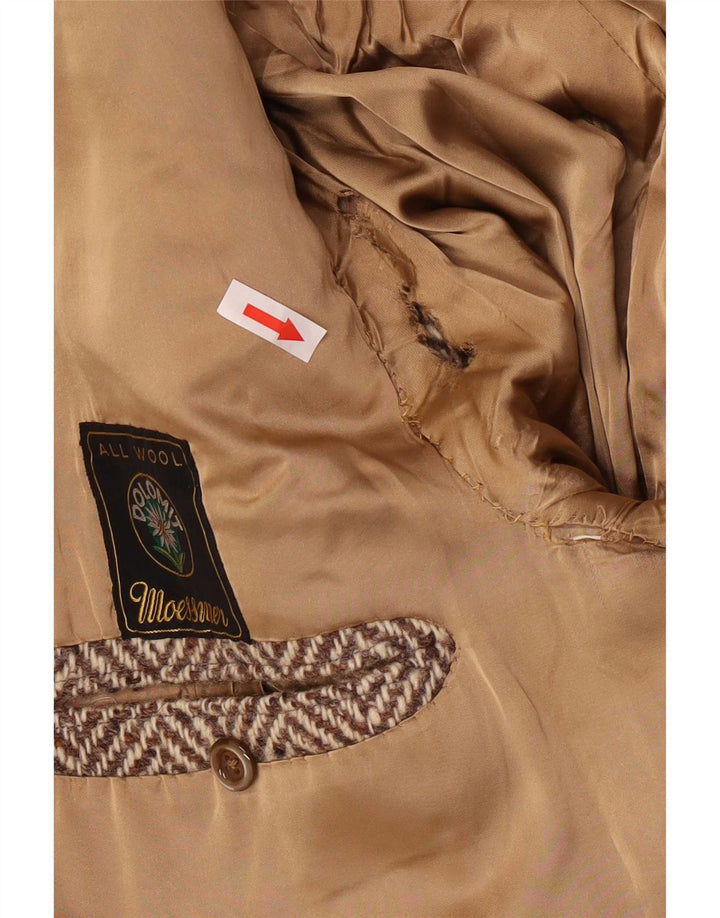 Moessmer Herre Overfrakke UK 42 XL Brun Sildebensuld