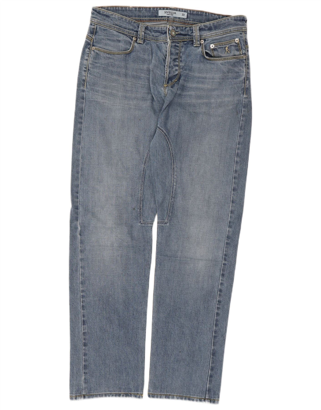 SIVIGLIA Straight jeans til mænd W33 L30 blå bomuld