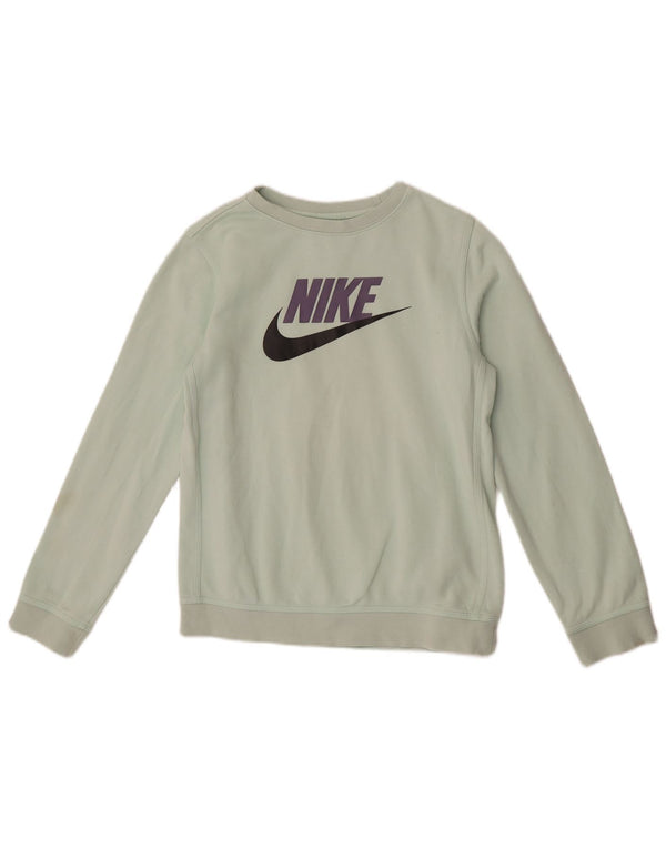 Nike Girls Graphic Sweatshirt Jumper 12-13 år Stor grøn bomuld
