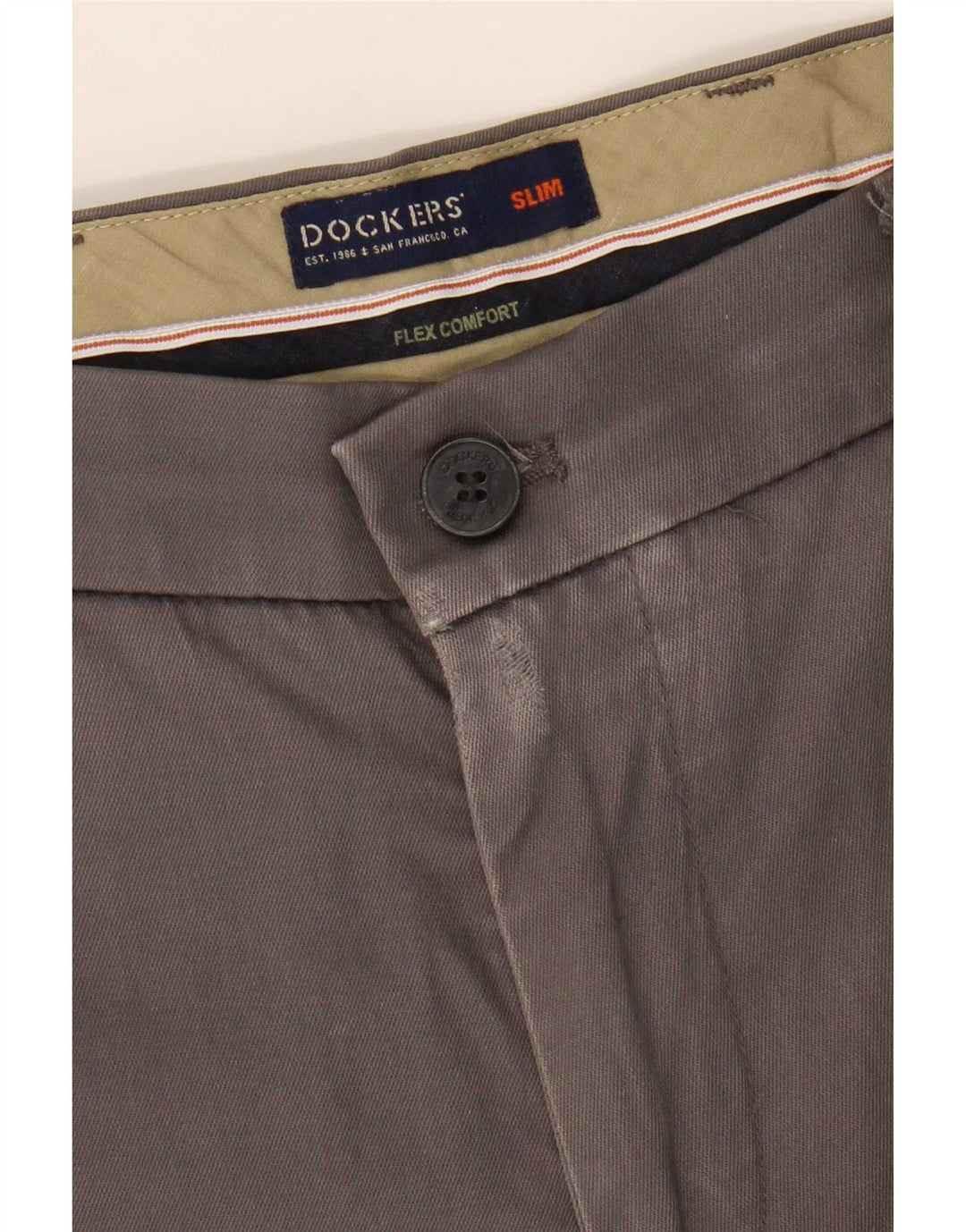 Dockers Herre Slim Chino Bukser W32 L27 Grå Bomuld