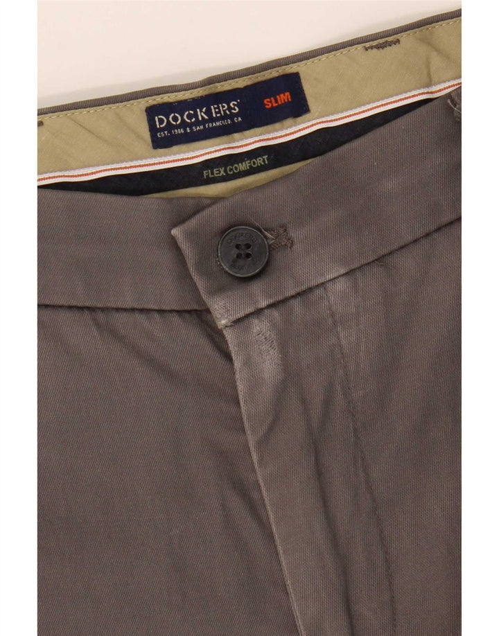 Dockers Herre Slim Chino Bukser W32 L27 Grå Bomuld
