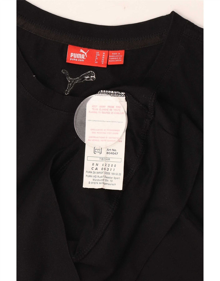 Puma Dame Grafisk Vest Top UK 12 Medium Sort Bomuld