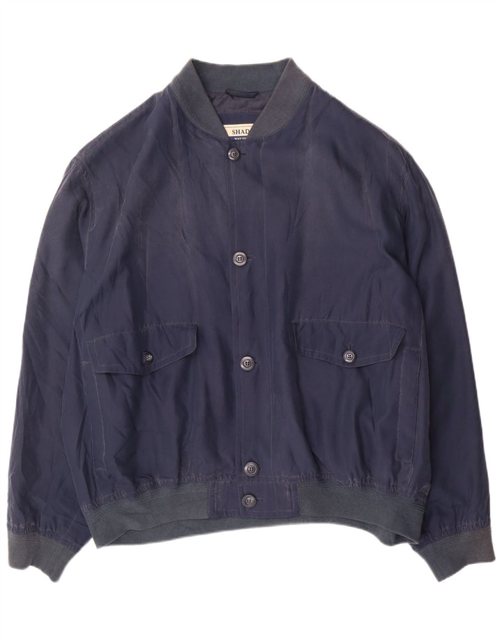 Shado Herre Bomber Jacket IT 60 5XL Navy Blue Silke