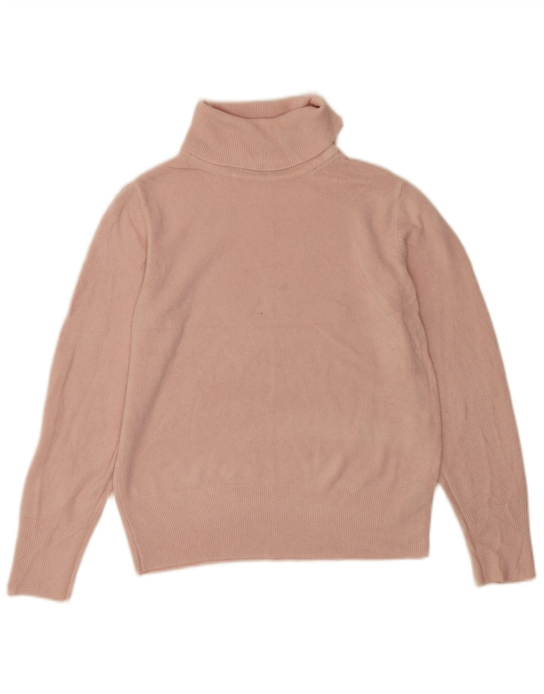 Marks & Spencer Dame Rullehals Sweater UK 12 Medium Pink Akryl