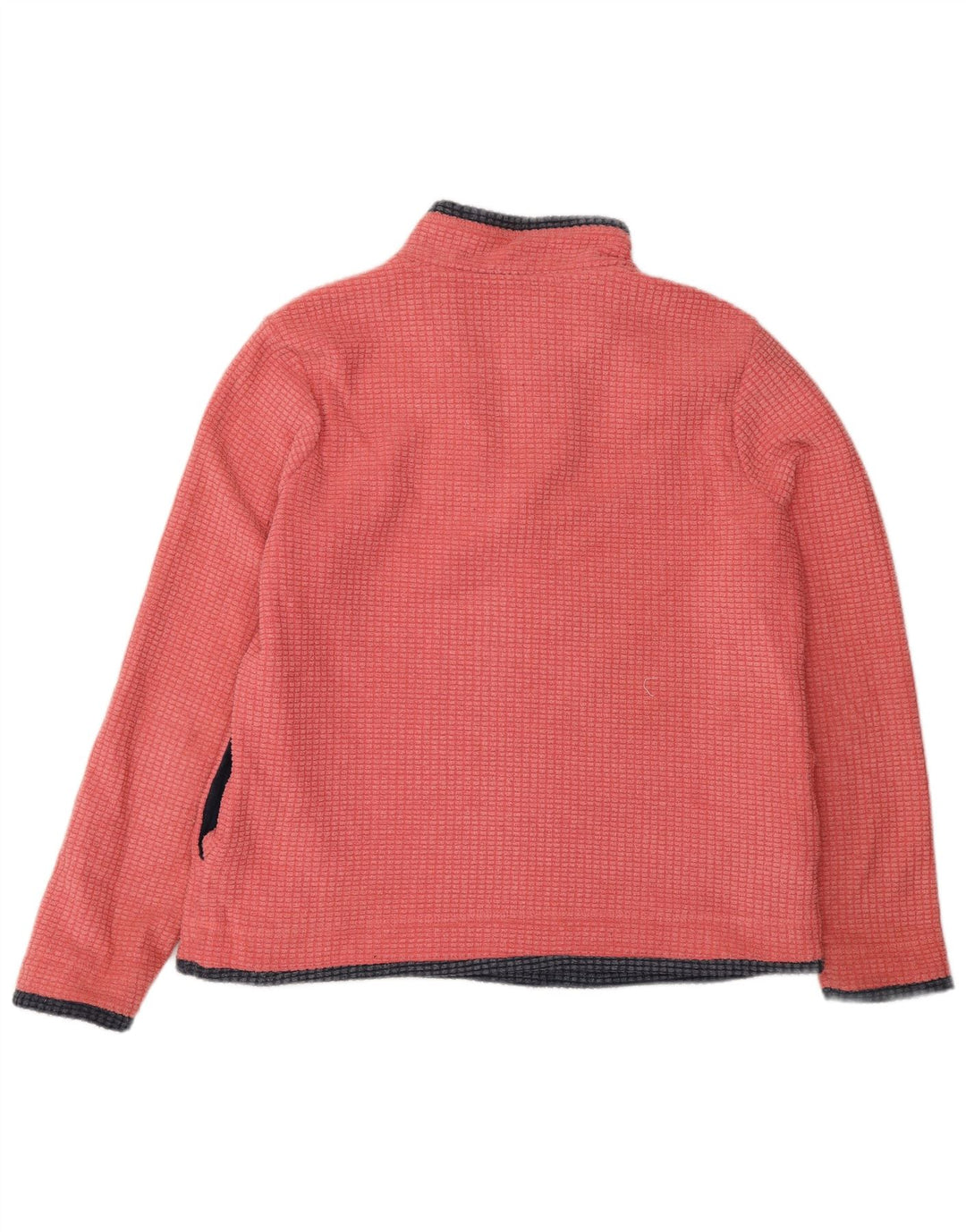 Weird Fish Womens Zip Neck Fleece Jumper UK 16 Large Pink Polyester
