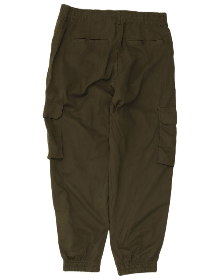 Zara Womens Crop Joggers Cargo Bukser Medium W31 L25 Khaki