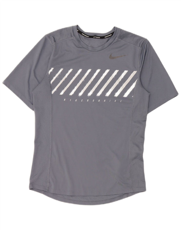 Nike Running Grafisk T-Shirt Top Lille Grå Colourblock Polyester