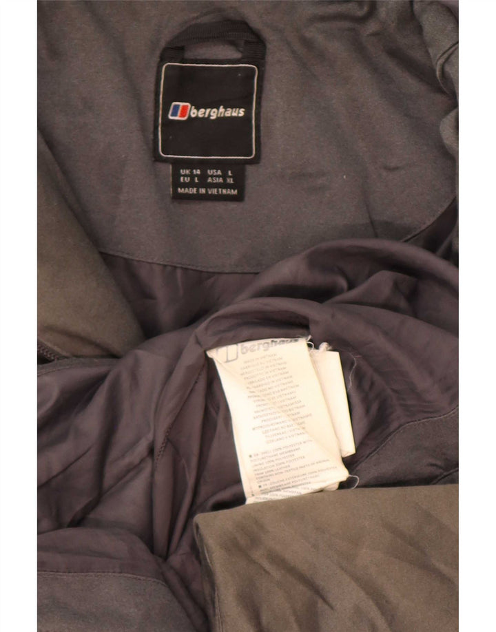 Berghaus Dame Hætte Polstret Frakke UK 14 Large Grå Polyester