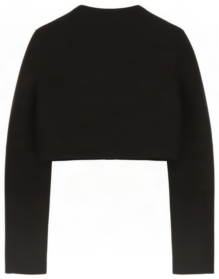 Elisabetta Franchi Bolerojakke til kvinder IT 44 Medium Sort Uld