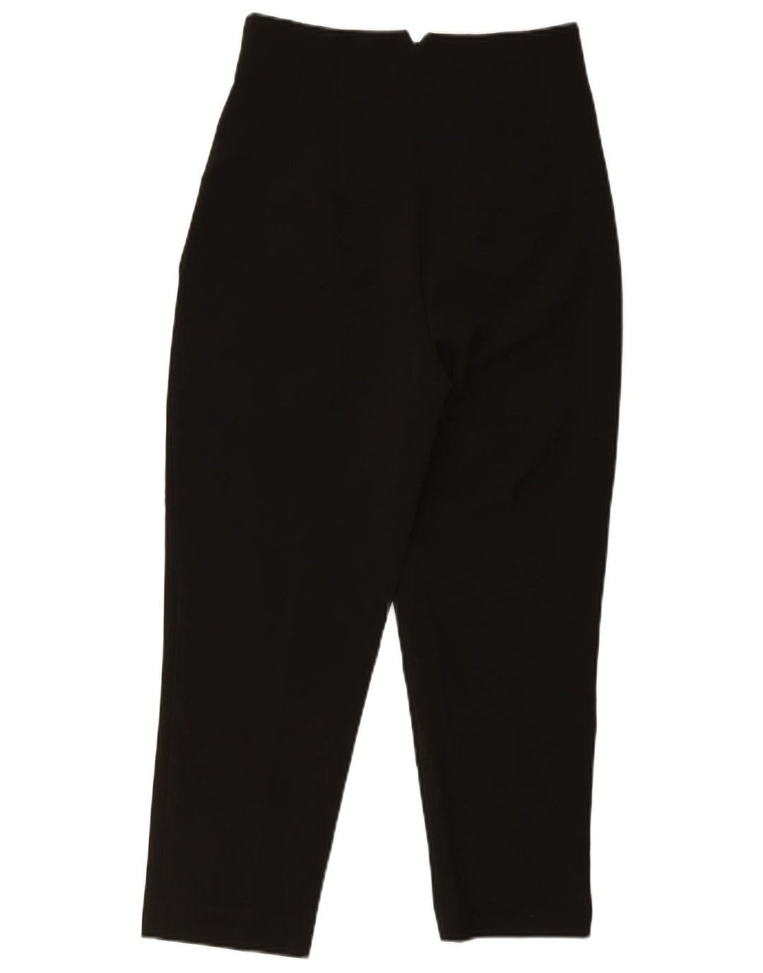 Zara Womens High Waist Cropped Trousers Medium W28 L25 Sort Polyester