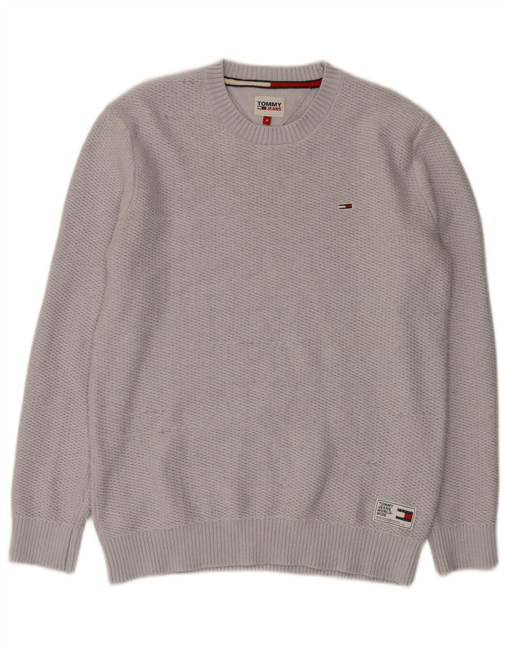 Tommy Hilfiger Herre Crew Neck Jumper Sweater Medium Grå Polyester