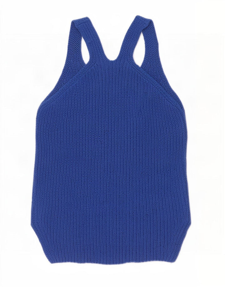 Massimo Dutti Dame Vest Tank Top UK 10 Lille Blå