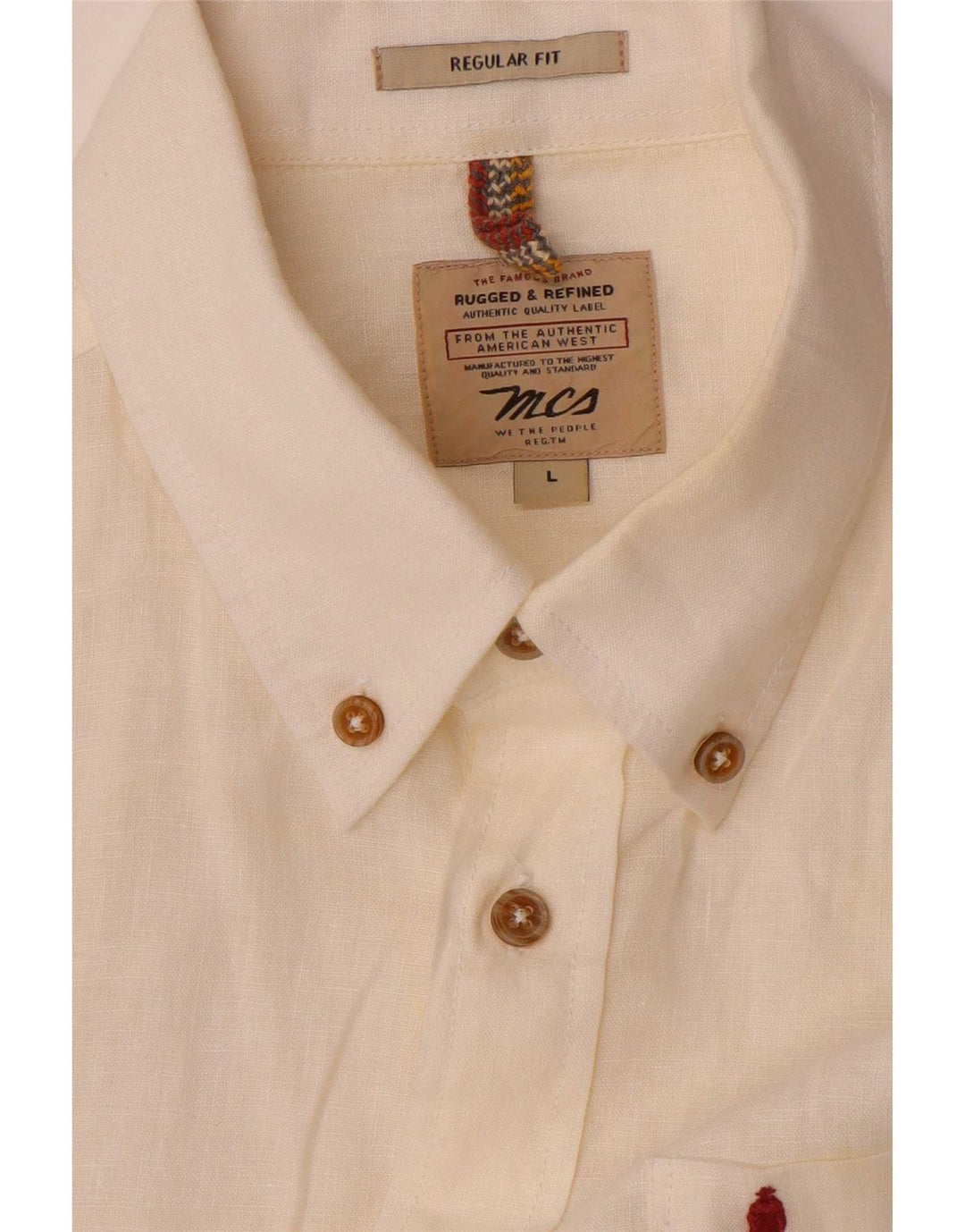 Marlboro Classics Herre Regular Fit Skjorte Large Off White