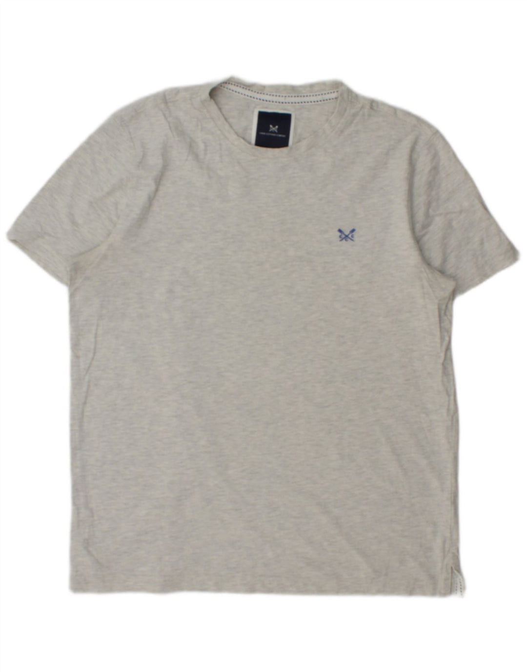CREW CLOTHING Herre T-shirt Top Medium Grey Flecked Bomuld