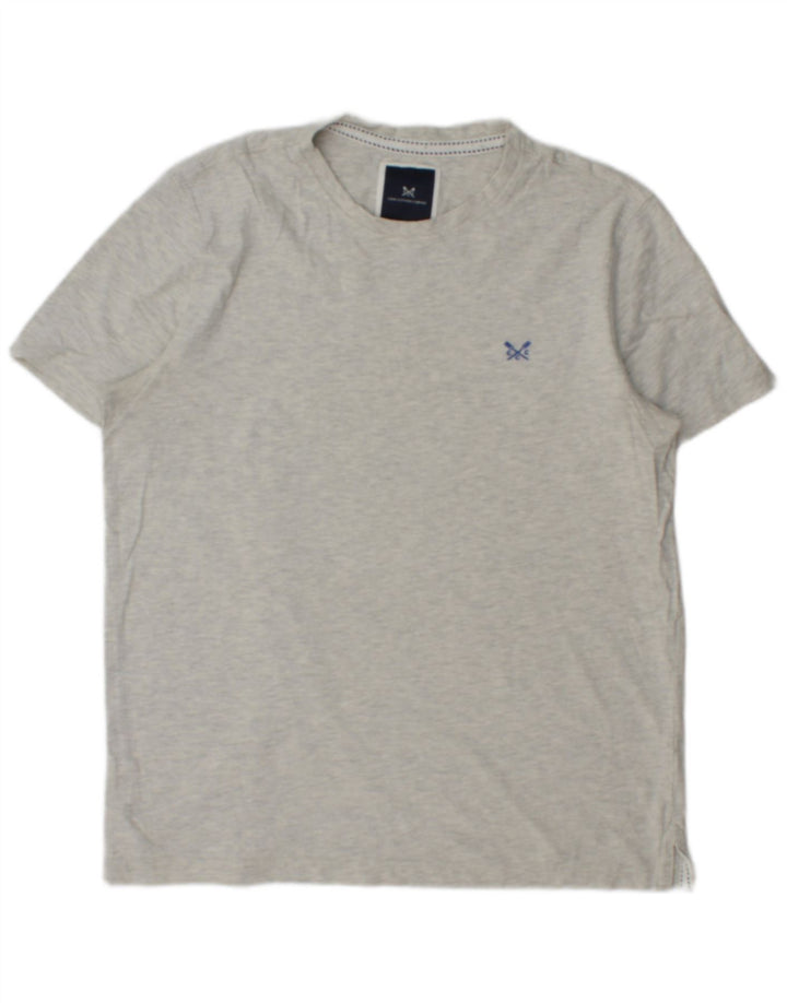 CREW CLOTHING Herre T-shirt Top Medium Grey Flecked Bomuld