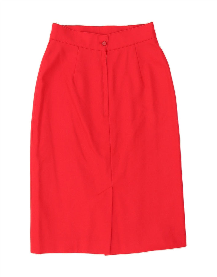 VINTAGE Womens Straight Skirt W28 Medium  Red Vintage Vintage and Second-Hand Vintage from Messina Hembry 