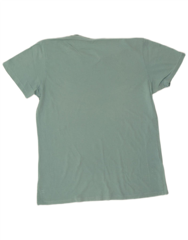 Lee Herre grafisk T-shirt Top Medium turkis bomuld