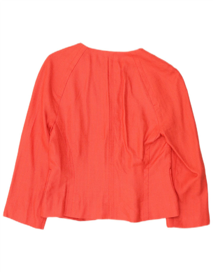 Zara Dame 3/4-ærmet Bolero-jakke EU 40 Medium Red Rayon