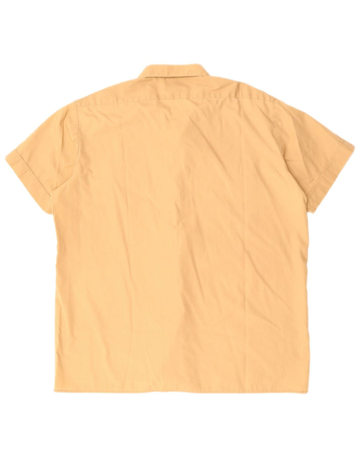 Vintage kortærmet herreskjorte stor beige