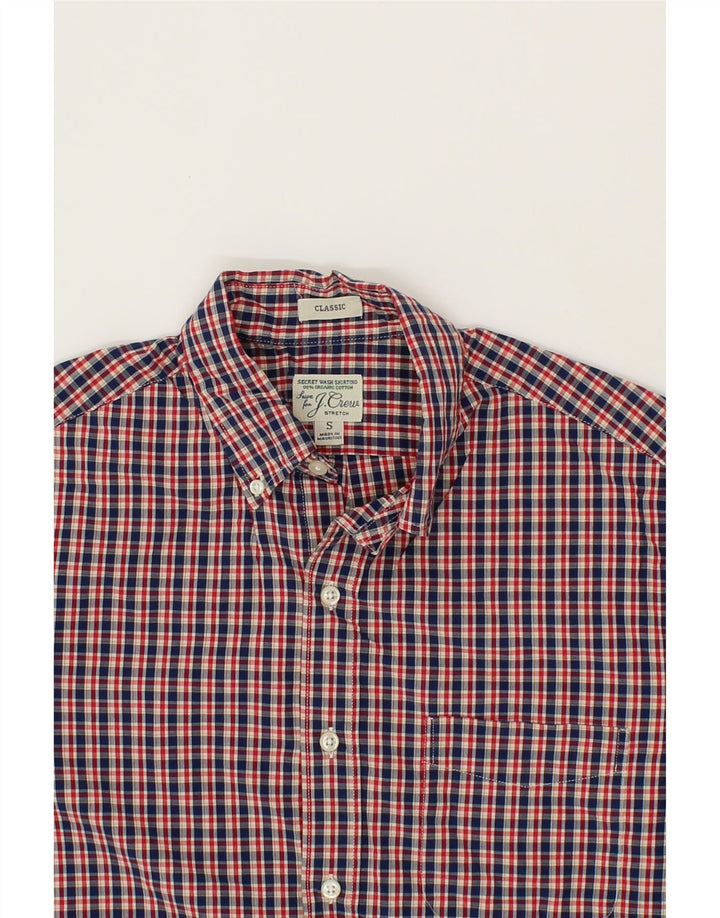 J. CREW Mens Classic Fit Shirt Small Navy Blue Check Cotton Vintage J. Crew and Second-Hand J. Crew from Messina Hembry 