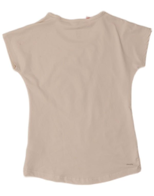 Adidas Girls Graphic T-Shirt Top 13-14 år Hvid Colourblock Polyester