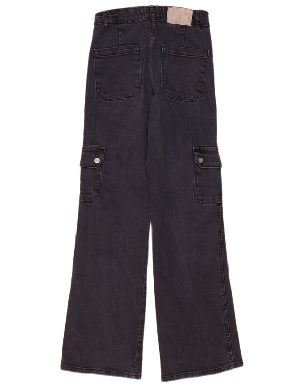 Zara Girls Cargo Loose Jeans 13-14 År W24 L28 Grå