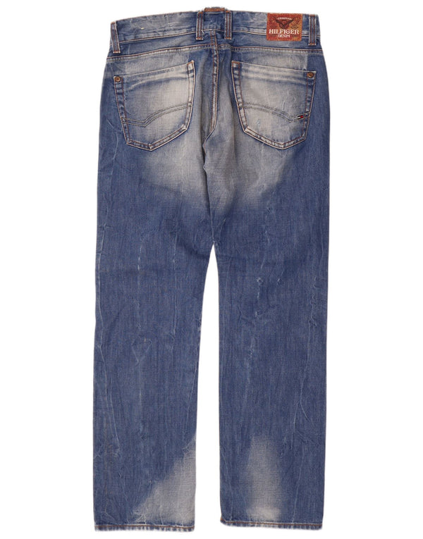 Tommy Hilfiger Straight Jeans til mænd W34 L34 Blå Bomuld
