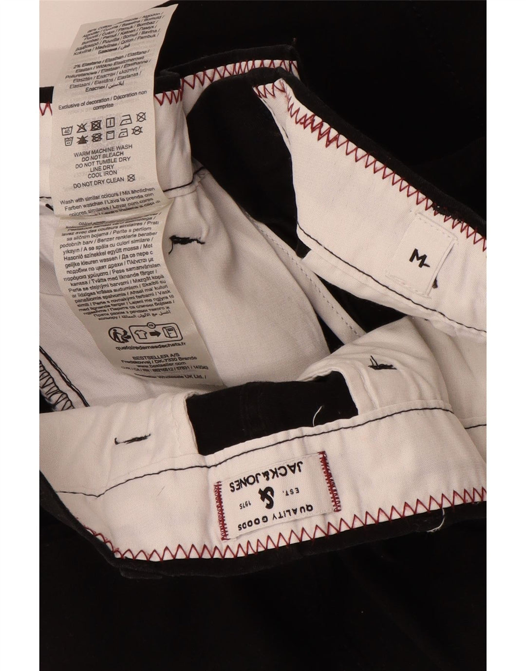 JACK & JONES Herre Chino Shorts Medium W32 Sort Bomuld