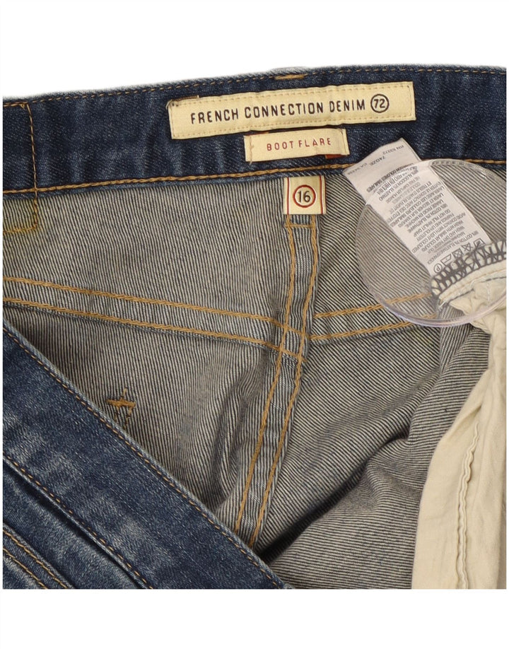 French Connection Dame Bootcut Flared Jeans US 16 2XL W38 L33 Blå Bomuld