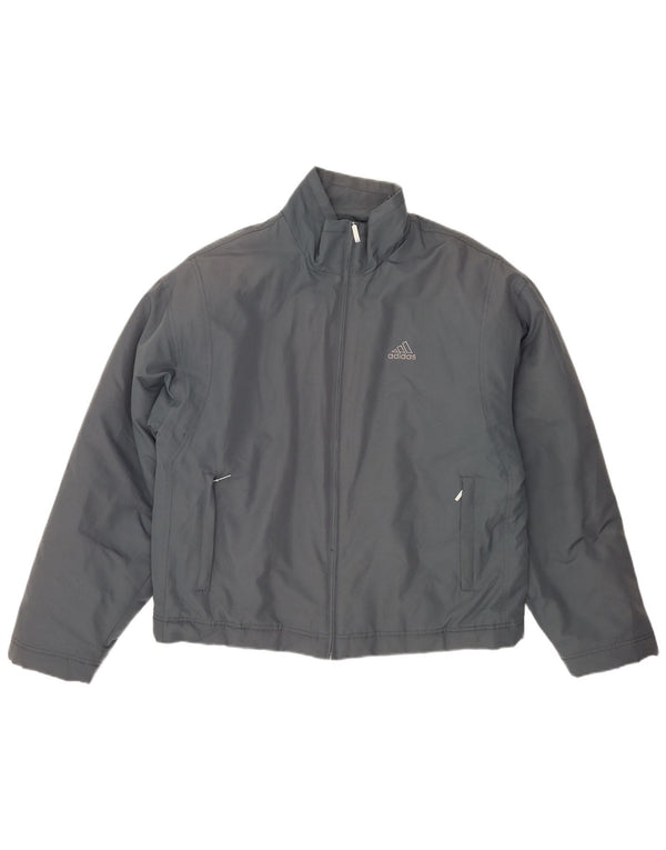 Adidas Herre Graphic Loose Fit Windbreaker Jacket UK 40/42 Medium Grey