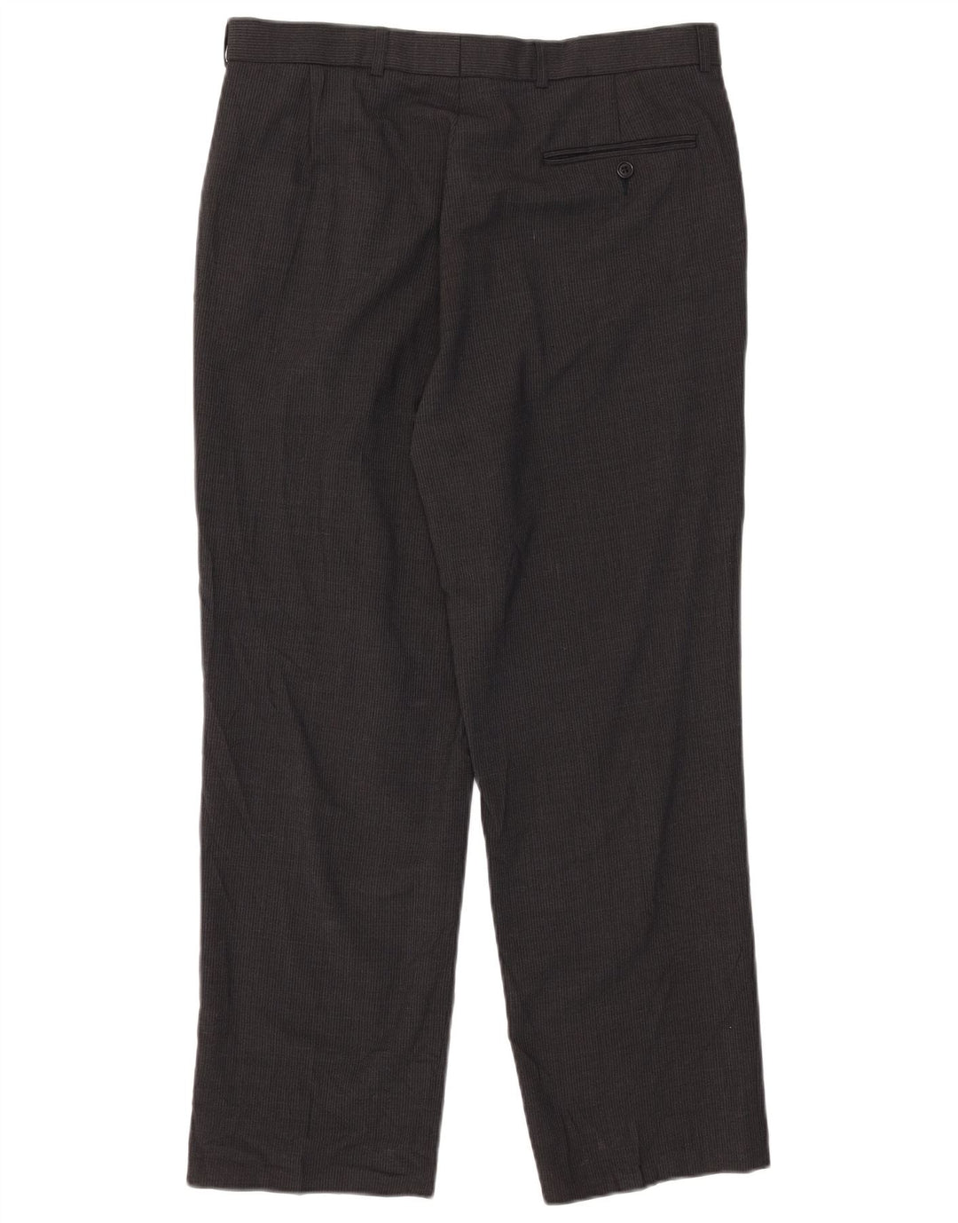 Marks & Spencer Herre Pegged Suit Bukser W34 L29 Grå nålestribet polyester