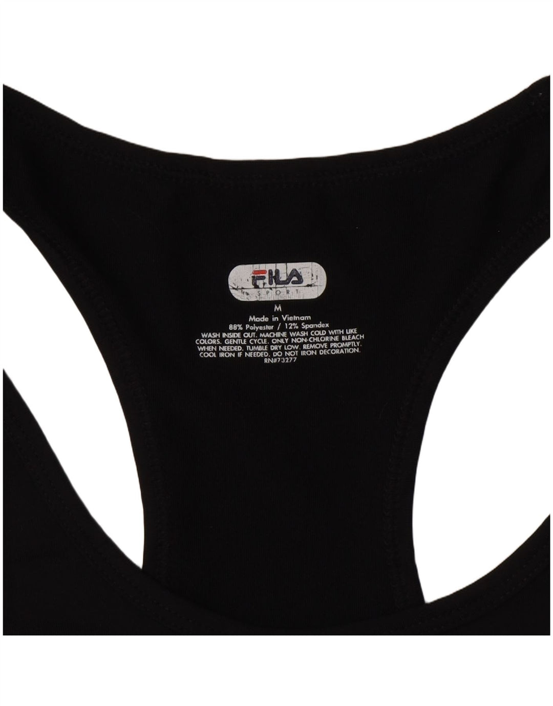 Fila Damevest Top UK 12 Medium Black Floral Polyester
