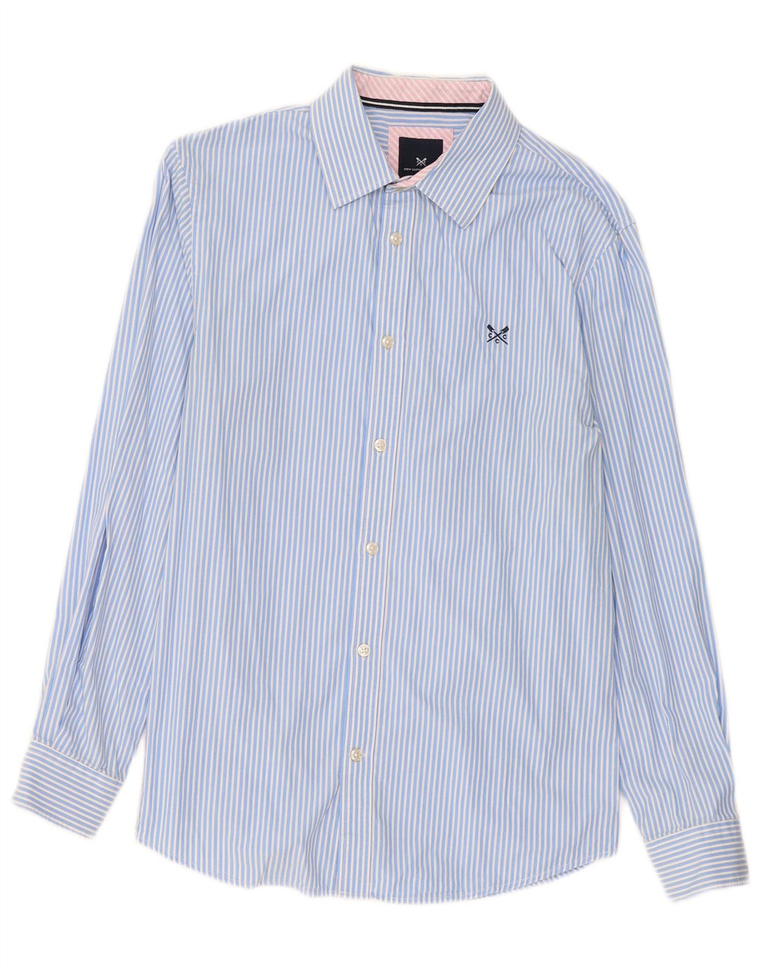 Crew Clothing Herre Classic Fit skjorte Medium Blue Pinstripe Bomuld