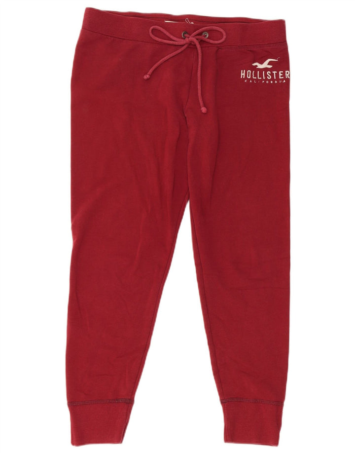 HOLLISTER Grafisk træningsdragt til kvinder Joggers UK 14 Large Burgundy