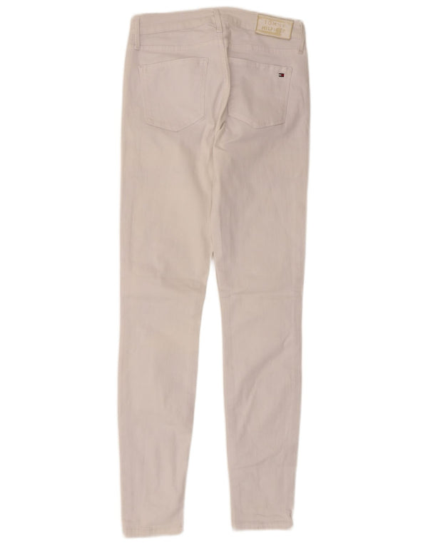 Tommy Hilfiger Dame Como Skinny Jeans W28 L32 Hvid Bomuld