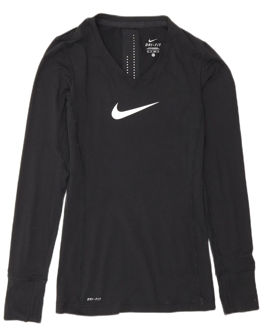Nike Herre Dri Fit Grafisk Top Langærmet XS Sort Polyester