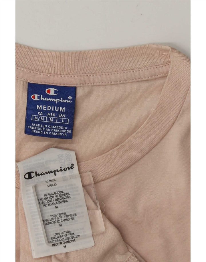 Champion Herre grafisk T-shirt Top Medium Pink Bomuld