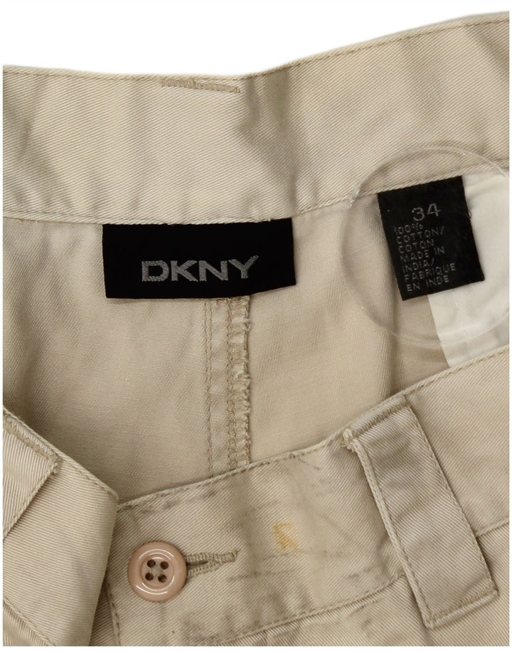 Dkny Herre Cargo Shorts W34 Stor Beige Bomuld