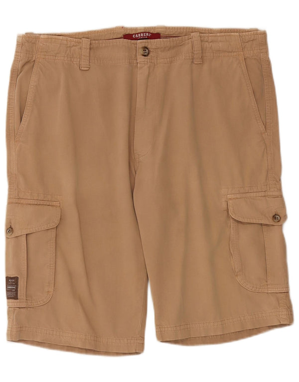 Carrera Mens Cargo Shorts W38 XL Beige Cotton