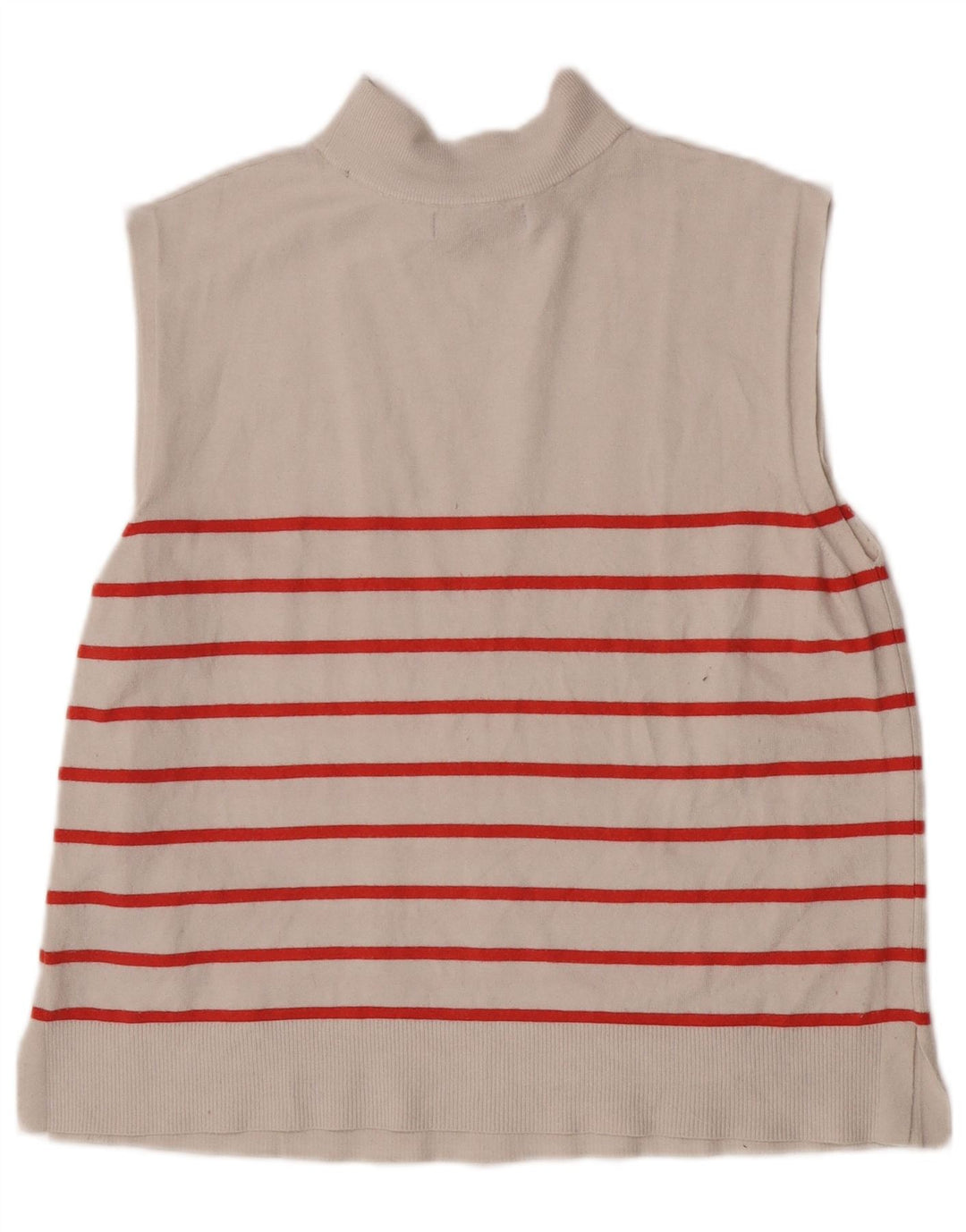 Marks & Spencer Damevest Top UK 14 Medium Beige Stribet Viscose