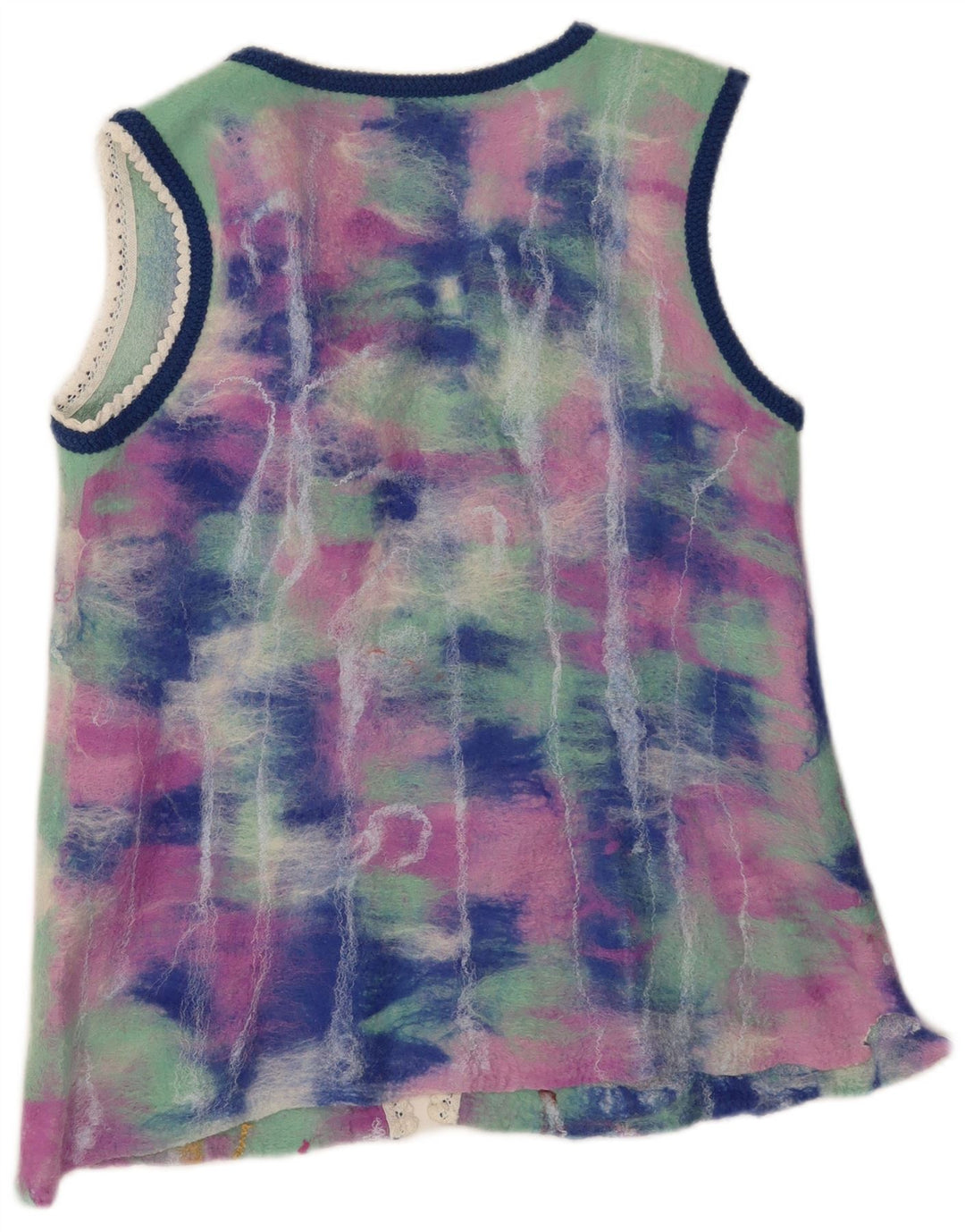 Vintage Dame Cardigan Top UK 12 Medium Multicolored Floral