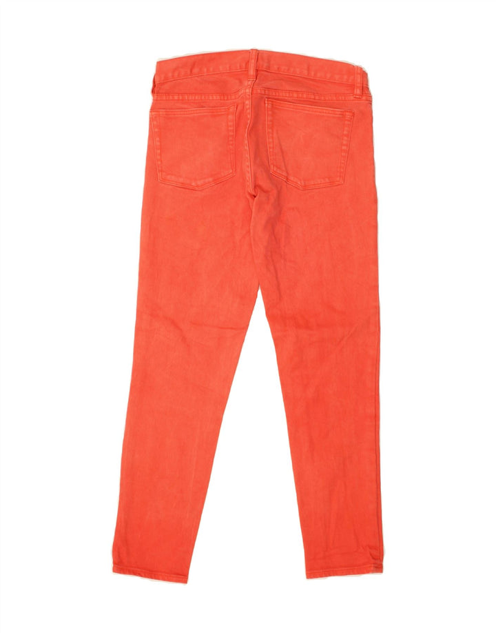 J. CREW Womens Toothpick Slim Jeans W24 L26 Orange Cotton Vintage J. Crew and Second-Hand J. Crew from Messina Hembry 