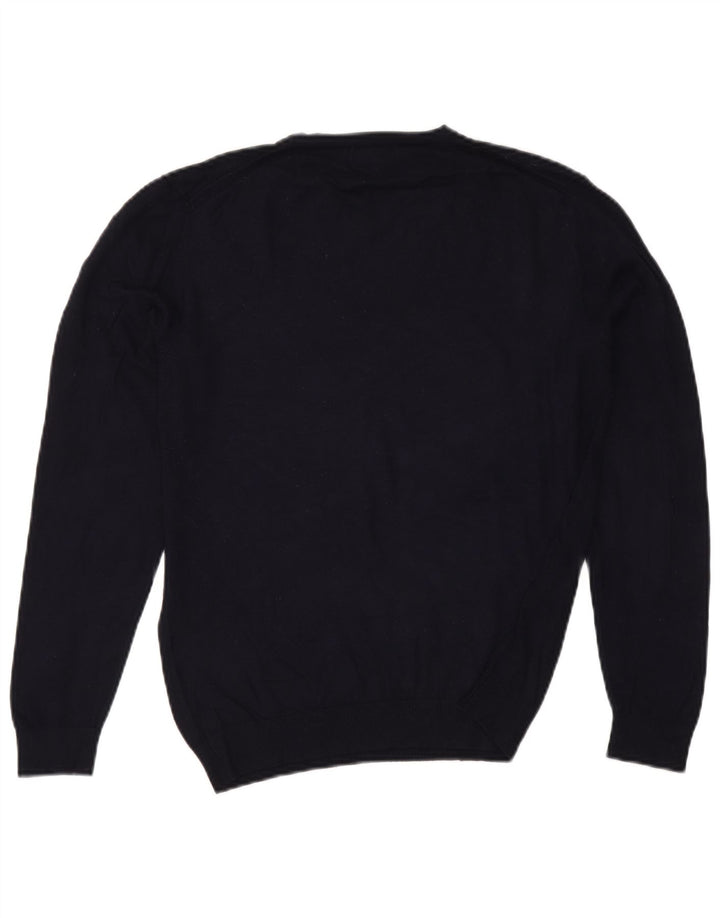 Zara Dame V-hals sweater UK 14 Medium Navy Blue