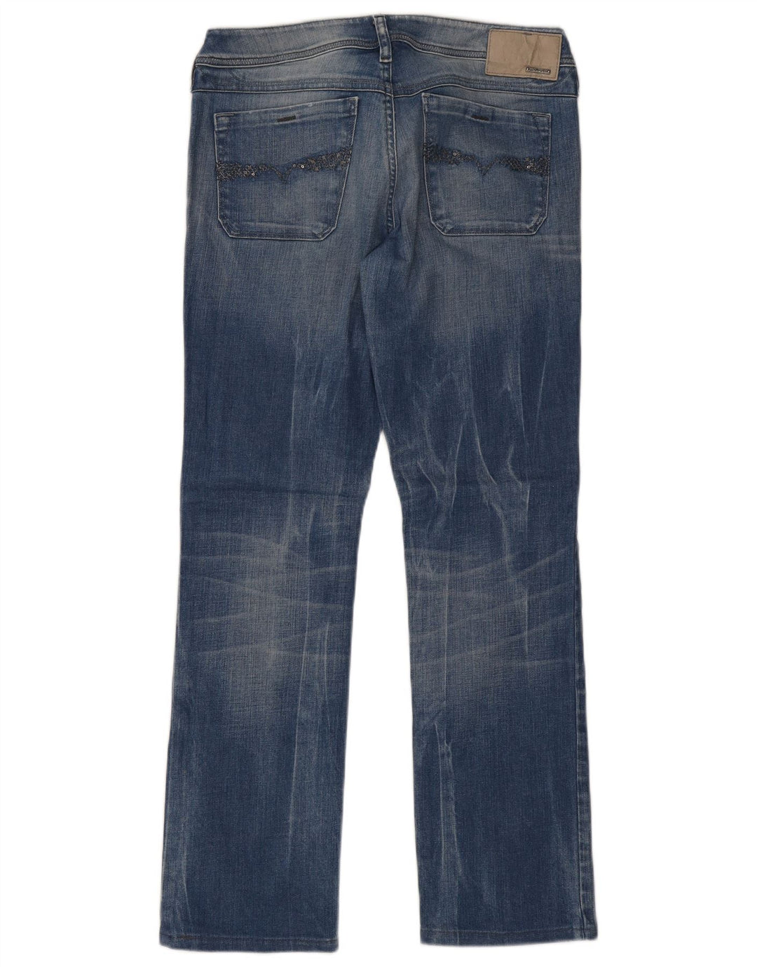 Diesel Dame Lowky Straight Jeans W31 L29 Blå Bomuld