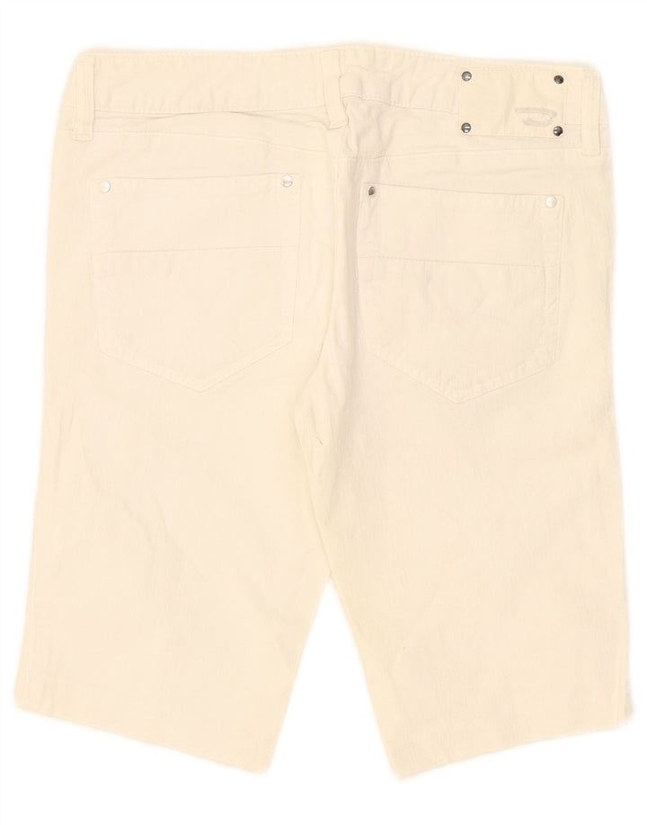 Diesel Dame denim Shorts Medium W28 Off White Bomuld