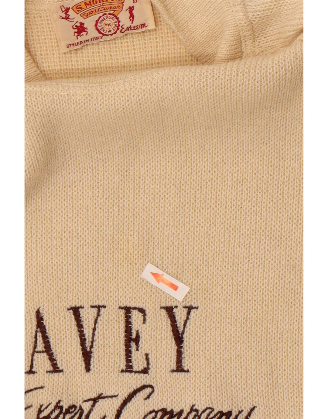 S.Moritz Herre Grafisk Turtle Neck Jumper Sweater Stor Beige