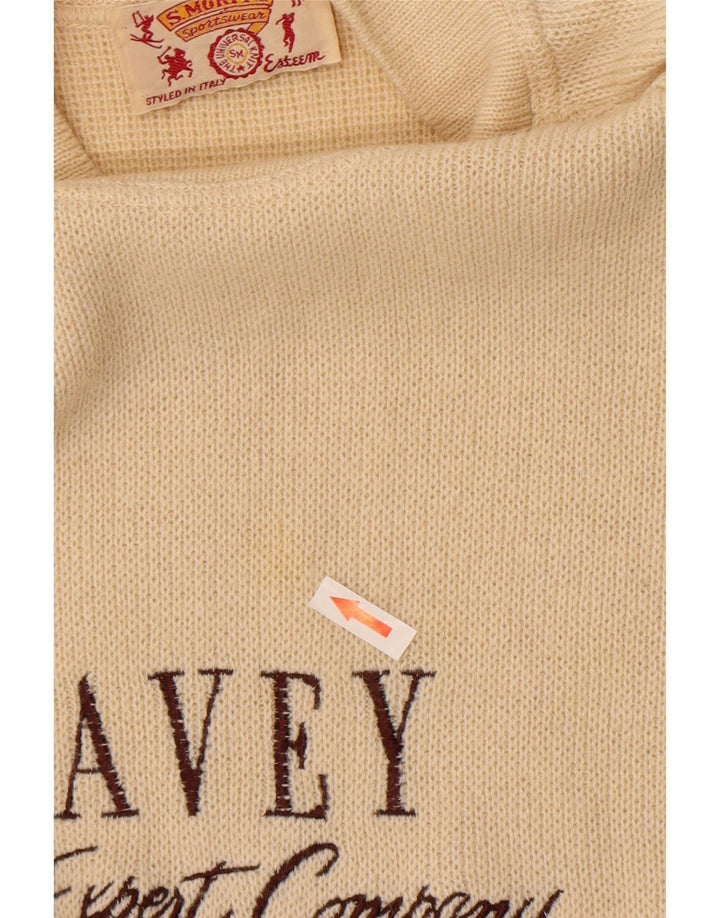 S.Moritz Herre Grafisk Turtle Neck Jumper Sweater Stor Beige